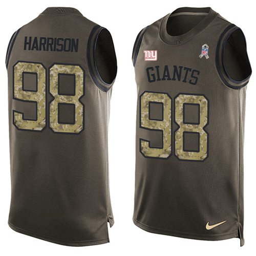 Nike Giants #98 Damon Harrison Green Men's Stitched NFL Limited Salute To Service Tank Top Jersey